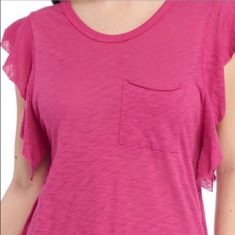 |We The Free| Ruffle Sleeve Knit Top NWT Size L